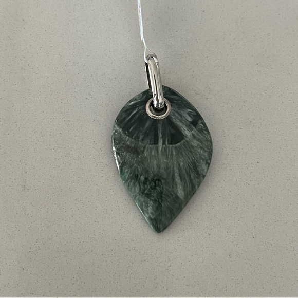 Unisex One of A Kind Seraphinite Stone Pendant - Picture 3 of 8